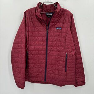 Patagonia Women's Nano Puff Packable Jacket Full Zip size XL 84217 Arrow Red